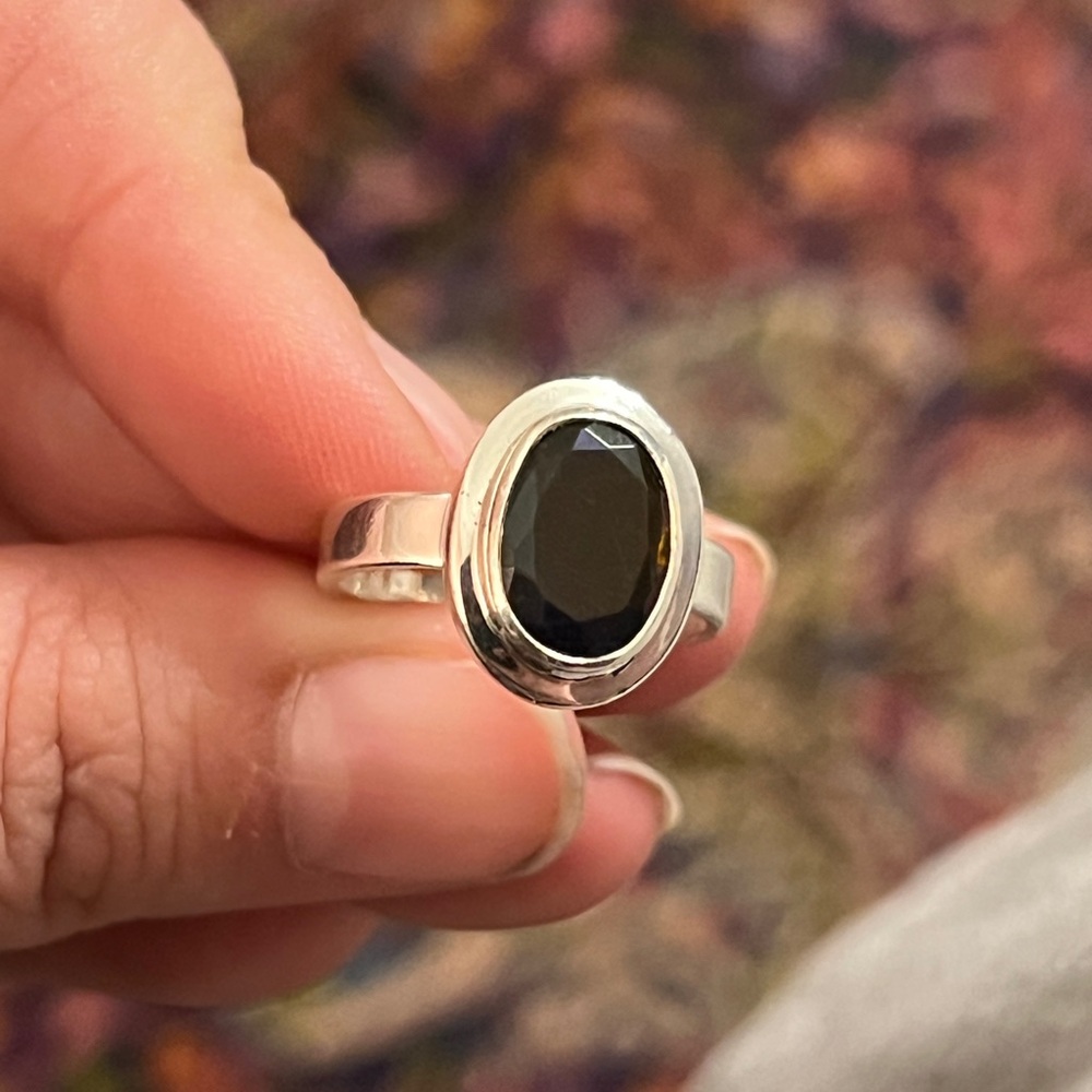 Dyed Ethiopia Opal Sterling Silver ring size 7.25